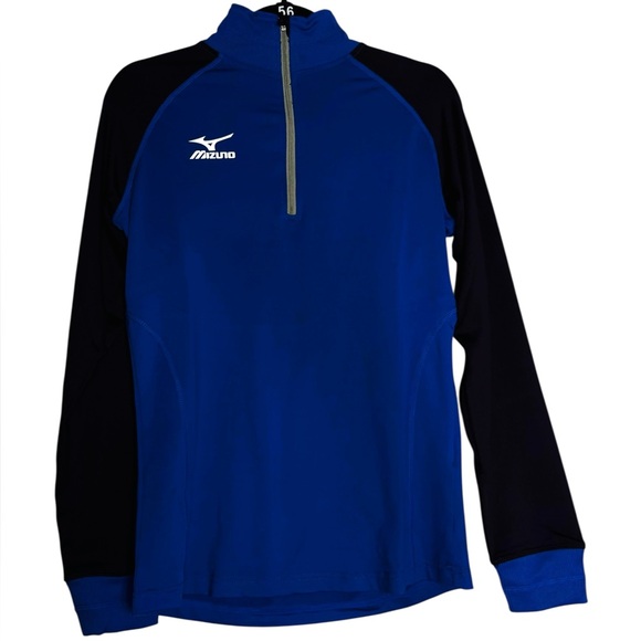 Mizuno Women's Elite 9 Prime 1/2 Zip Volleyball Jacket Small NWT blue black - Picture 4 of 10